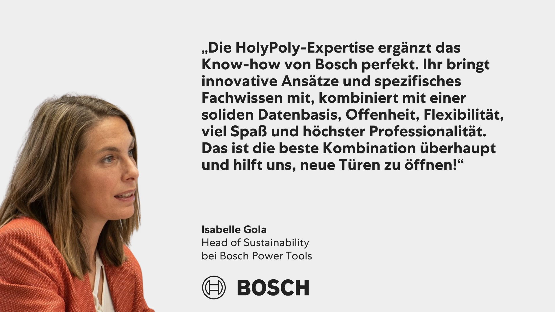 Interview mit Isabelle Gola, Head of Sustainability bei Bosch Power Tool
